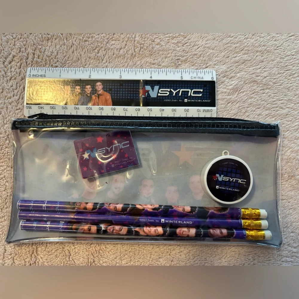 Vinyl Zip Cosmetic Pouch - Multicolor Graphic